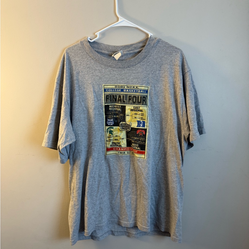 Ncaa Basketball 2001 Final Four Graphic Mens TShirt Ncaa Basketball 2001 Final Four Graphic Mens TShirt